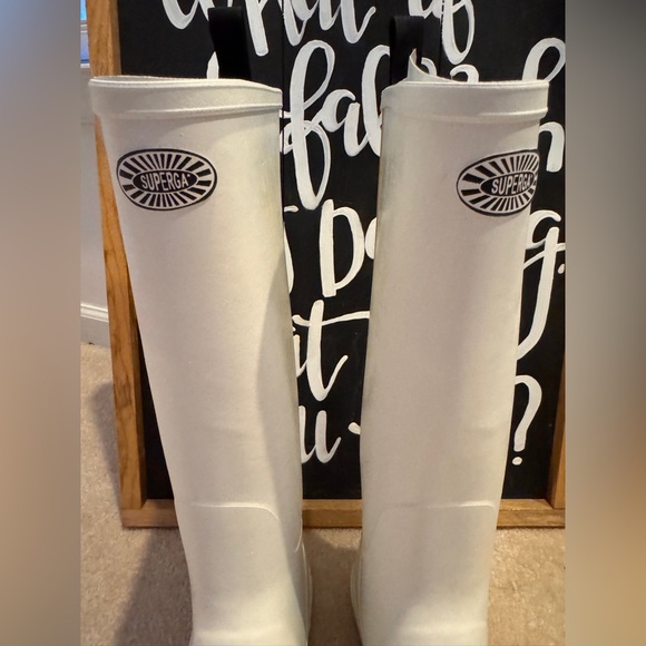 SUPERGA WOMENS 799 RUBBER BOOTS LETTERING WHITE - Picture 5 of 11